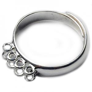 Adjustable ring with 8 small rings