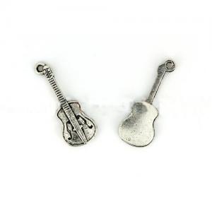 27x8mm violin charm antique brass