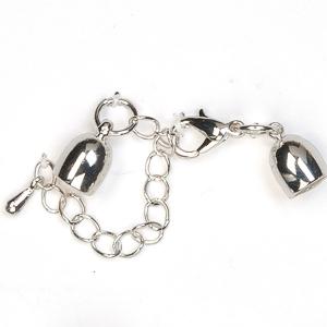 Complete clasp with fish clasp and chain, 6mm hole