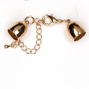 Complete clasp with fish clasp and chain, 8mm hole