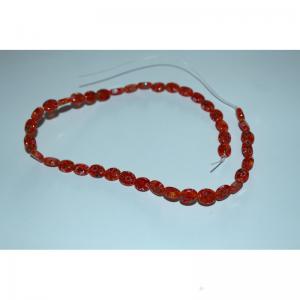 Strand of 43 millefiori oval beads 9x8mm
