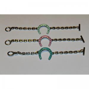 Zamack Bracelet 17cm. with enamel horseshoe