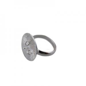 Adaptable ring with striated disk 18mm with 3 rings