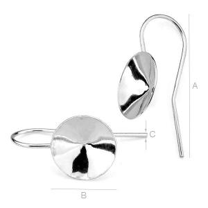 earring hook for rivoli 12mm