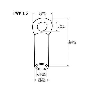 Complete clasp for 1,5mm cord