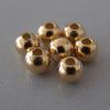 Silver bead 3mm gold plated (1,2mm hole)