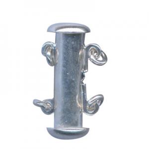 Tube clasp of 2 rounds 15x11mm