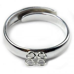 Adjustable ring with 4 little rings on top