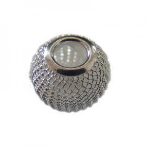 Mesh ball 11mm 5mm hole silver colour