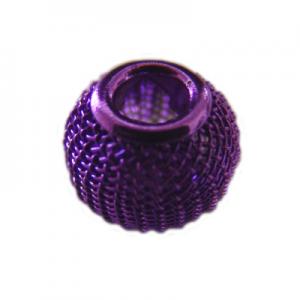 Mesh ball 11mm 5mm hole purple colour