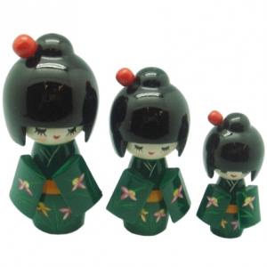 Set 3 muñecas Kokeshi