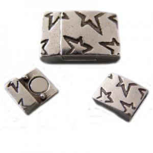 Rectangular amb estrelles 19x12mm, forat 10x3mm