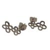 Earring with 2 flowers 10x15mm