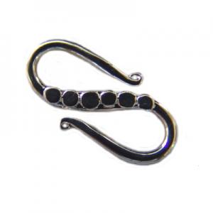 Hook clasp with circles 21mm