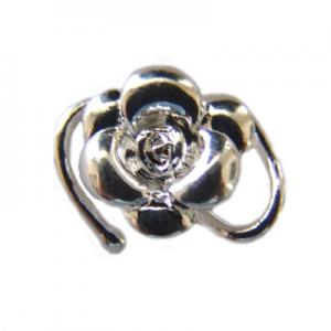 Hook clasp with flower 18mm