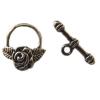 Toggle clasp with flower 20mm