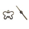 Toggle clasp with butterfly 20mm