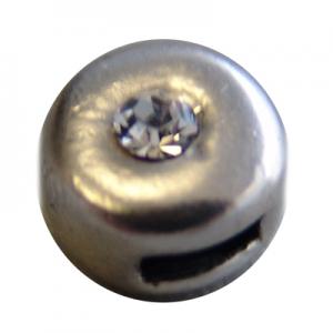 Round 10mm with rhinestone, 5x2mm hole