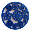 Penjoll disc amb floretes 49mm blau