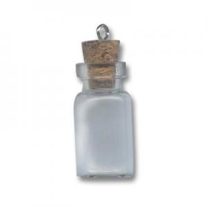 Crystal flask with cork and ring 12x28mm