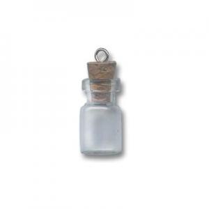 Crystal flask with cork and ring 10x22mm