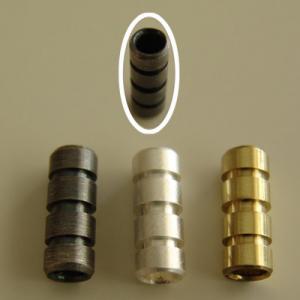 Brass tube with 3 stripes 16x6mm