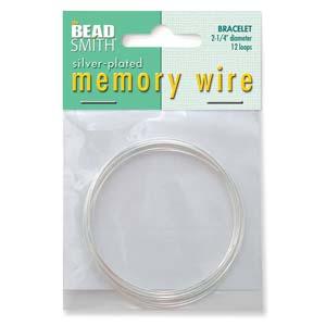 Memory wire for bracelet 12 turns silver