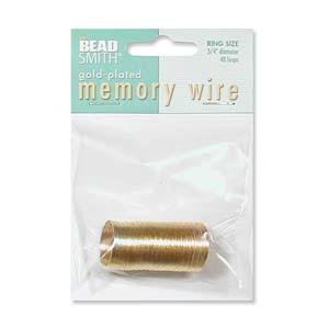 Memory wire for ring 48 turns gold