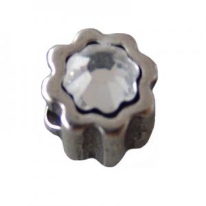 10mm flower shape with rhinestone, 4mm hole