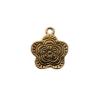 Flower 15mm + ring antique brass colour