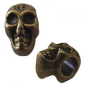 Calavera dos caras 12x9mm, int.4mm