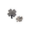 Clover charm with CZ 16x15mm