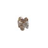 Bead 9x10mm with cubic zircon, int. 4mm