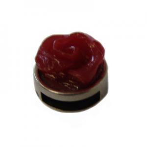 Rodona amb flor vermella 14mm