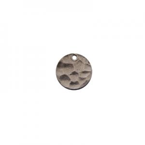 Hammered Disk Pendant 11mm