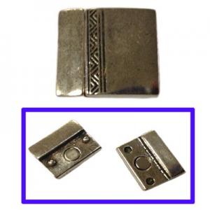 Magnetic clasp engraved 24x23mm, 20x3mm hole