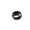 Oval 13x12mm with black glass disk 9mm
