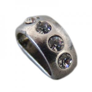 14x6mm with crystal rhinestones