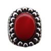 16x15mm Oval with red enamel