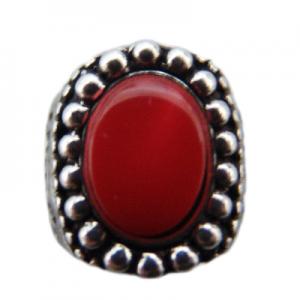 16x15mm Oval with red enamel