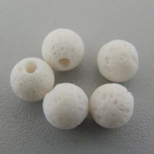 Bola coral blanca 10mm, forat 3mm