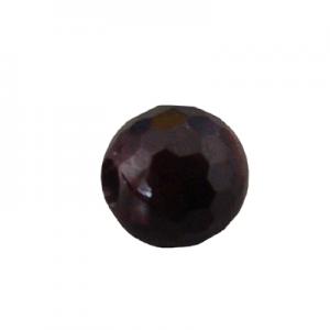 8mm Garnet round faceted, 2mm hole