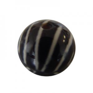 Bola zebra 18mm, forat 3mm