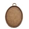 30x40mm cabochon pendant, antique brass