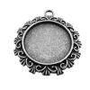 20mm cabochon pendant, antique silver