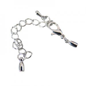  Complete clasp with fish clasp and chain, 4mm hole