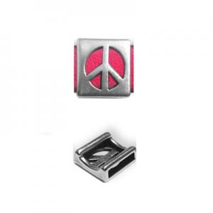 12x13mm peace symbol square