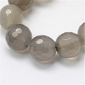 Bola ágata gris 4mm, agujero 1mm