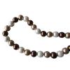 8mm brown, beige & white ball, 0.8mm hole